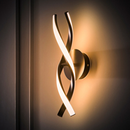 ValueLights Infinity Black Double Twist Integrated LED Wall Light - Size: 40 x 10.2 x 11cm - Wilko - thumbnail 7