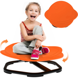 Tommy Toys Orange Kids Planet Shaped Swivel Sensory Spinning Chair - Size: 23 x 50 x 54cm - Wilko - thumbnail 3