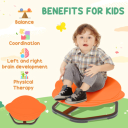Tommy Toys Orange Kids Planet Shaped Swivel Sensory Spinning Chair - Size: 23 x 50 x 54cm - Wilko - thumbnail 7