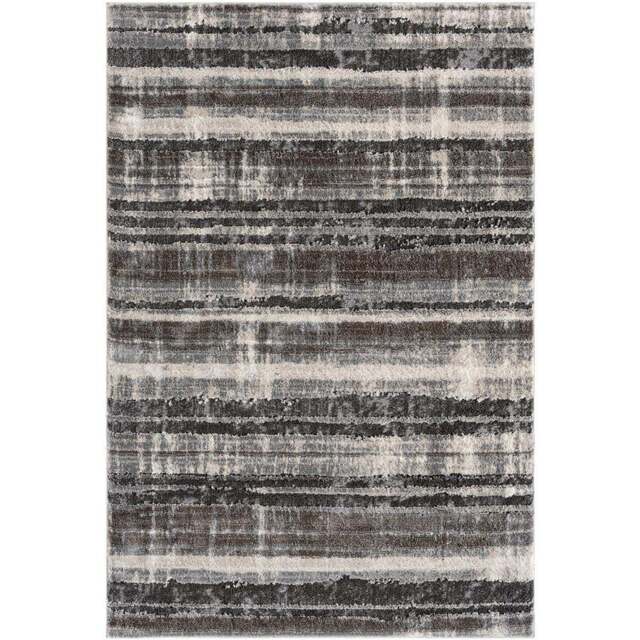 Desire Rugs Eleanor Grey Striped Embossed Rug 160 x 230cm - Size: 160 x 230 x 2cm - Wilko - image 1