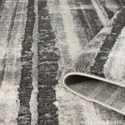 Desire Rugs Eleanor Grey Striped Embossed Rug 160 x 230cm - Size: 160 x 230 x 2cm - Wilko - thumbnail 4