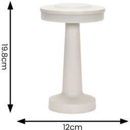 ValueLight Talence White LED Dimmable Outdoor Table Lamp - Size: 19.8 x 20 x 12.2cm - ValueLights - Wilko - thumbnail 7