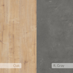 Decortie Fiona 3 Door 2 Shelf Oak and Retro Grey Sideboard - Size: 82 x 150 x 35.6cm - Multi - Wilko - thumbnail 6