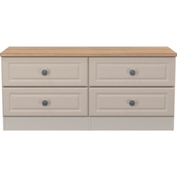 Crowndale Norfolk 4 Drawer Kashmir Ash and Bardolino Oak Bed Box Ready Assembled - Kashmir Ash & Bardolino Oak - Wilko - thumbnail 3