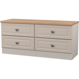 Crowndale Norfolk 4 Drawer Kashmir Ash and Bardolino Oak Bed Box Ready Assembled - Kashmir Ash & Bardolino Oak - Wilko - thumbnail 4