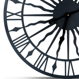 St Helens Black Open Face Sun Design Non Ticking Garden Clock 60cm - Wilko - thumbnail 4