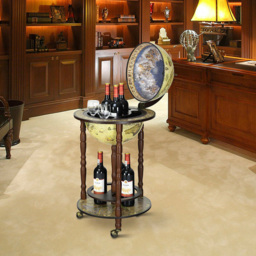 Costway Italian Styled Globe Drinks Cabinet with Wheels - Size: 56 x 50 x 30cm - Multi - Wilko - thumbnail 6