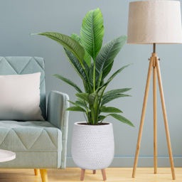 wilko Honeycomb White Indoor Plant Pot with Legs 43cm - Instadecor - thumbnail 6