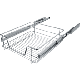 tectake Chrome Telescopic Drawer with Runners 14 x 47 x 44cm 2 Pack - Grey - Wilko - thumbnail 4