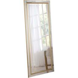 Yearn Timeless Gold Brass Full Length Bevelled Wall Mirror 167 x 75cm - Wilko
