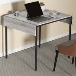 HOMCOM 4 Seater Grey Foldable Drop Leaf Dining Table - Wilko - thumbnail 1