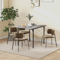 HOMCOM 4 Seater Grey Foldable Drop Leaf Dining Table - Wilko - thumbnail 6