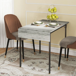 HOMCOM 4 Seater Grey Foldable Drop Leaf Dining Table - Wilko - thumbnail 5