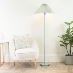 ValueLights Akira Blue Pleated Shade LED Floor Lamp - Size: 156 x 53 x 5.3cm - Wilko - thumbnail 3