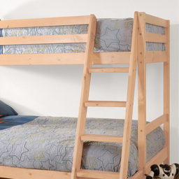 Brooklyn Triple Sleeper Natural Wooden Bunk Bed - Size: Single + Small Double - Cream - Wilko - thumbnail 3