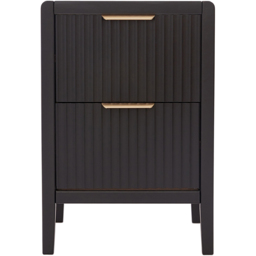 Castel 2 Drawers Black Bedside Table - Wilko - thumbnail 4