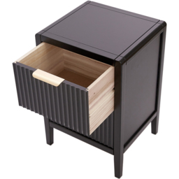Castel 2 Drawers Black Bedside Table - Wilko - thumbnail 6