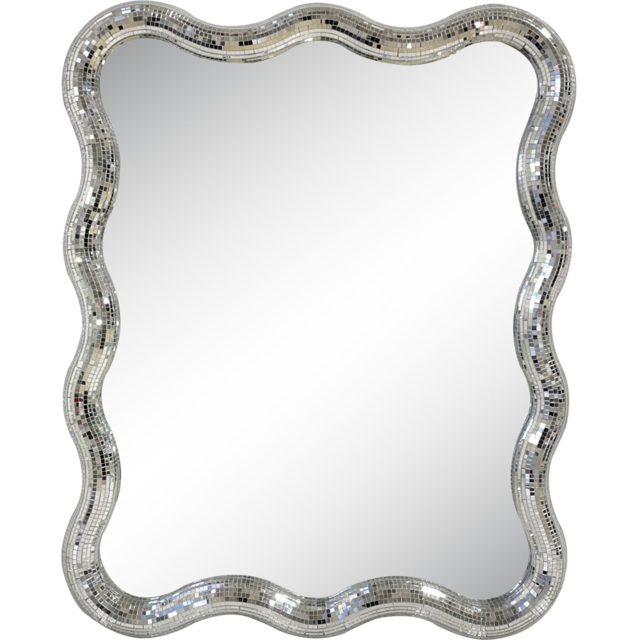 Wavy Disco Mirror Silver - Wilko - image 1