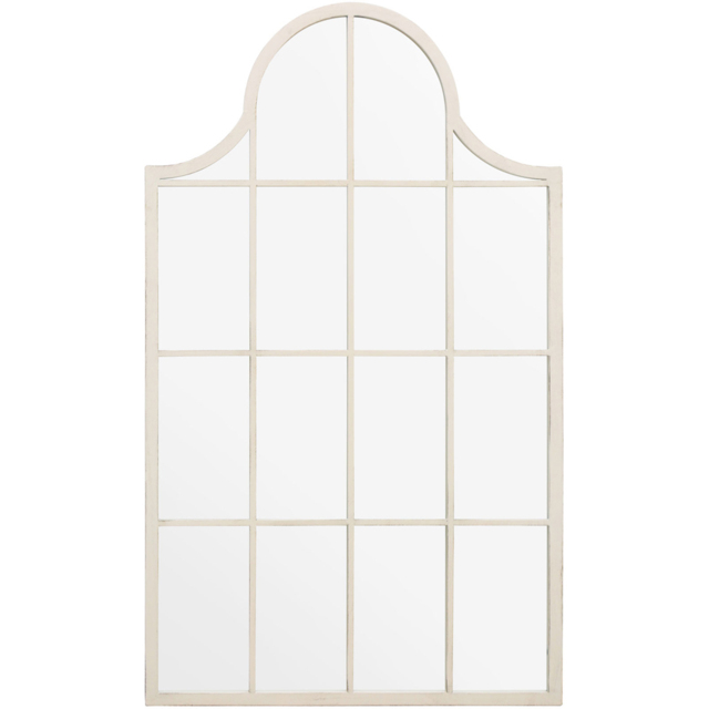 The Arcus White Arched Wall Mirror 104 x 62cm - MirrorOutlet - Wilko - image 1