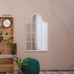 The Arcus White Arched Wall Mirror 104 x 62cm - MirrorOutlet - Wilko - thumbnail 3