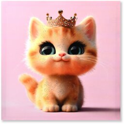 Cute Kitten Gloss Canvas Pink - Wilko - thumbnail 1