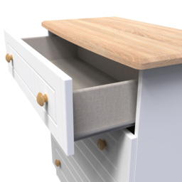 Crowndale Warwick 4 Drawer White Ash and Oak Chest of Drawers - Wilko - thumbnail 7