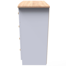 Crowndale Warwick 4 Drawer White Ash and Oak Chest of Drawers - Wilko - thumbnail 4
