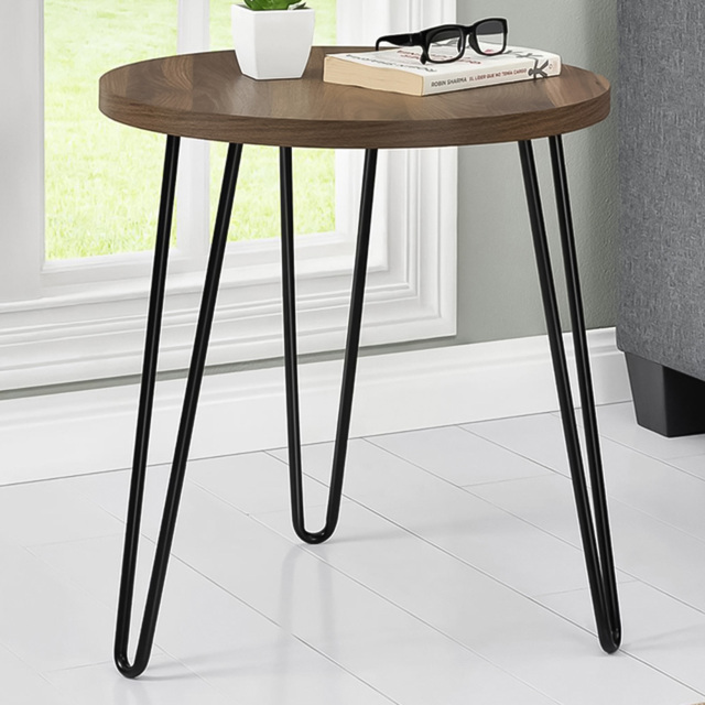 Dorel Owen Walnut Round End Table - Size: 55 x 50 x 50cm - Wilko - image 1