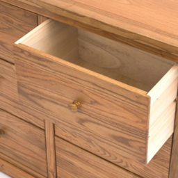 Cabinet Bits Salerno 6 Drawer Brown Wood Knob Chest of Drawers - Wilko - thumbnail 7