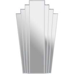 Premier Housewares Sana Decorative Wall Mirror - Size: 100 x 57cm - Wood - Wilko - thumbnail 1