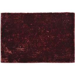 Allure Bath Fashions Bordeaux Velvet Chenille Bobble Non-Slip Bath Mat - Size: 50 x 80cm - Red - Wilko