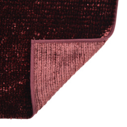 Allure Bath Fashions Bordeaux Velvet Chenille Bobble Non-Slip Bath Mat - Size: 50 x 80cm - Red - Wilko - thumbnail 5