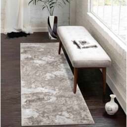 Desire Rugs Serenity Stone Abstract Sprayed Grunge Texture Rug 60 x 220cm - Wilko - thumbnail 3