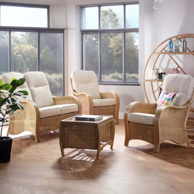 Desser Furniture Turin 4 Seater Light Oak Sofa Set with Jasper Cushion - Size: 2 Seater - Brown - Wilko - image 1