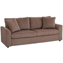 HOMCOM 3 Seater Coffee Upholstered Jumbo Cord Sofa - Brown - Wilko - thumbnail 3