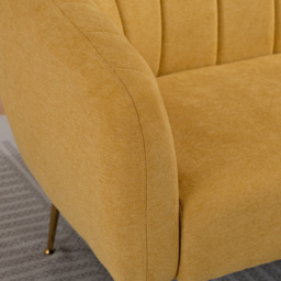 Artemis Home Stanton 2 Seater Yellow Fabric Shell Accent Sofa - Wilko - thumbnail 3