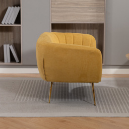 Artemis Home Stanton 2 Seater Yellow Fabric Shell Accent Sofa - Wilko - thumbnail 6