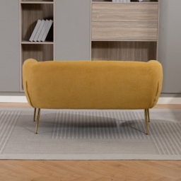Artemis Home Stanton 2 Seater Yellow Fabric Shell Accent Sofa - Wilko - thumbnail 7