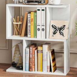 Costway 4 Shelf White Freestanding Bookshelf - Size: 50 x 18 x 56cm - Wilko - thumbnail 1