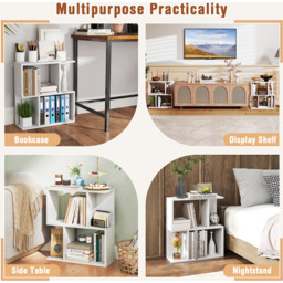 Costway 4 Shelf White Freestanding Bookshelf - Size: 50 x 18 x 56cm - Wilko - thumbnail 7