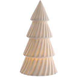 The Seasonal Gift Co. LED Ceramic Light Up Christmas Tree 19cm - Size: 19 x 10 x 10cm - White - Wilko - thumbnail 1