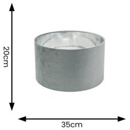 ValueLights Reni Grey Velvet and Chrome Inner Medium Pendant Shade - Size: 20 x 35 x 35cm - Wilko - thumbnail 5