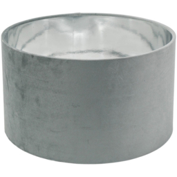 ValueLights Reni Grey Velvet and Chrome Inner Medium Pendant Shade - Size: 20 x 35 x 35cm - Wilko