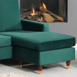 Hendrick 3 Seater Green Reversible Corner Sofa - Artemis Home - Wilko - thumbnail 4