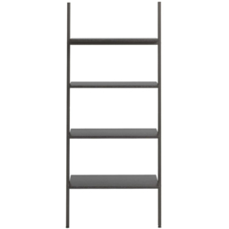 vidaXL 4-Tier Black Tall Leaning Shelf - Size: 90 x 90 x 40cm - Wilko - thumbnail 3