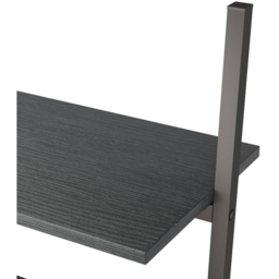 vidaXL 4-Tier Black Tall Leaning Shelf - Size: 90 x 90 x 40cm - Wilko - thumbnail 6