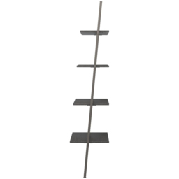 vidaXL 4-Tier Black Tall Leaning Shelf - Size: 90 x 90 x 40cm - Wilko - thumbnail 5