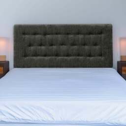Bedmaster Lona Single Charcoal Chenille Buttoned Headboard - Grey - Wilko