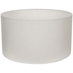 ValueLights Reni White Fabric Large Drum Shade - Size: 45 x 25 x 45cm - Wilko