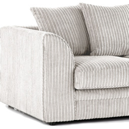 Luxor 5 Seater Silver Jumbo Cord Scatter Back Sofa Set - Wilko - thumbnail 6